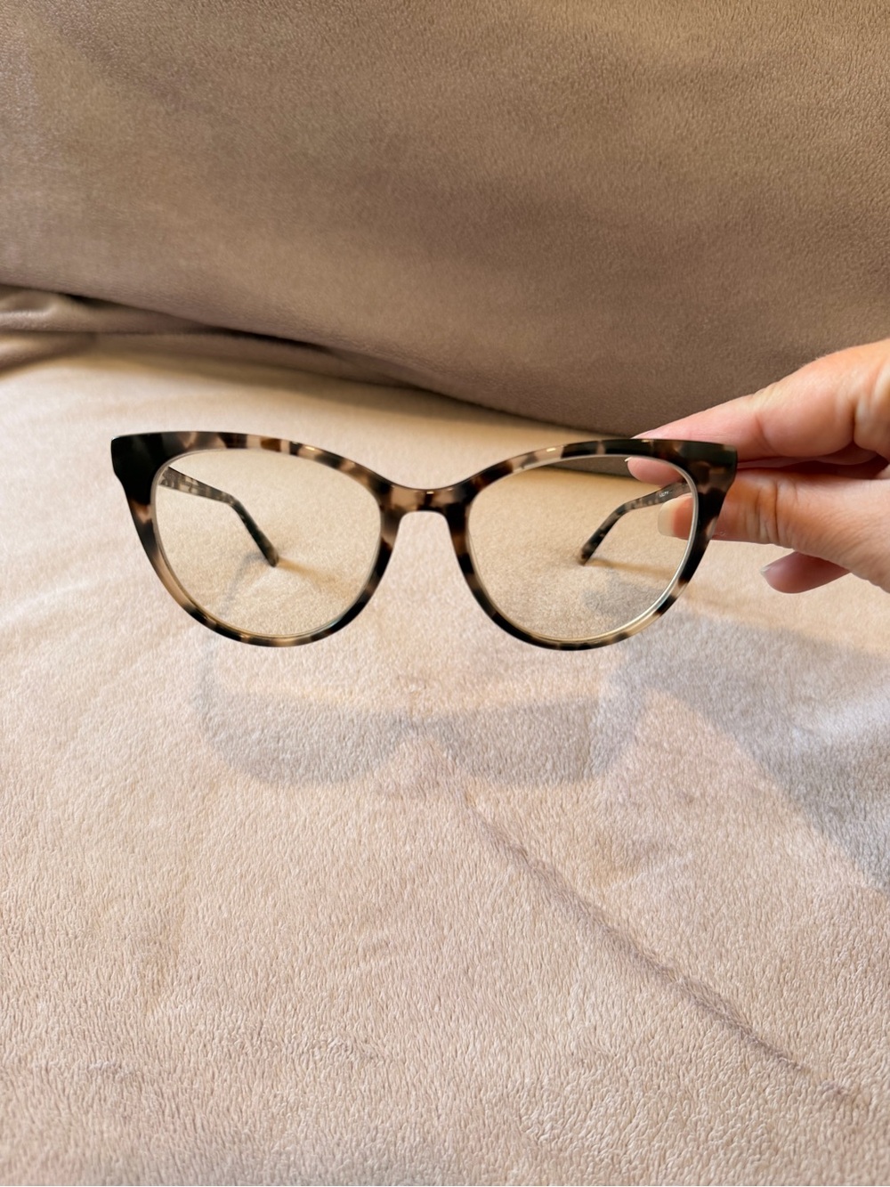 Warby Parker Tortoiseshell Cat-Eye Glasses (Wide Fit) - Picture 3 of 9